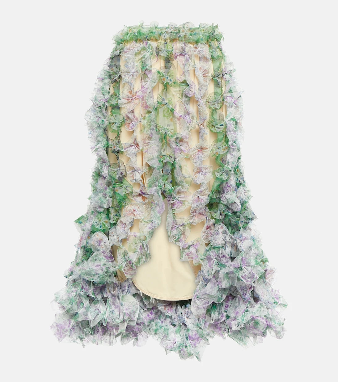 Susan Fang - Asymmetric tulle midi skirt