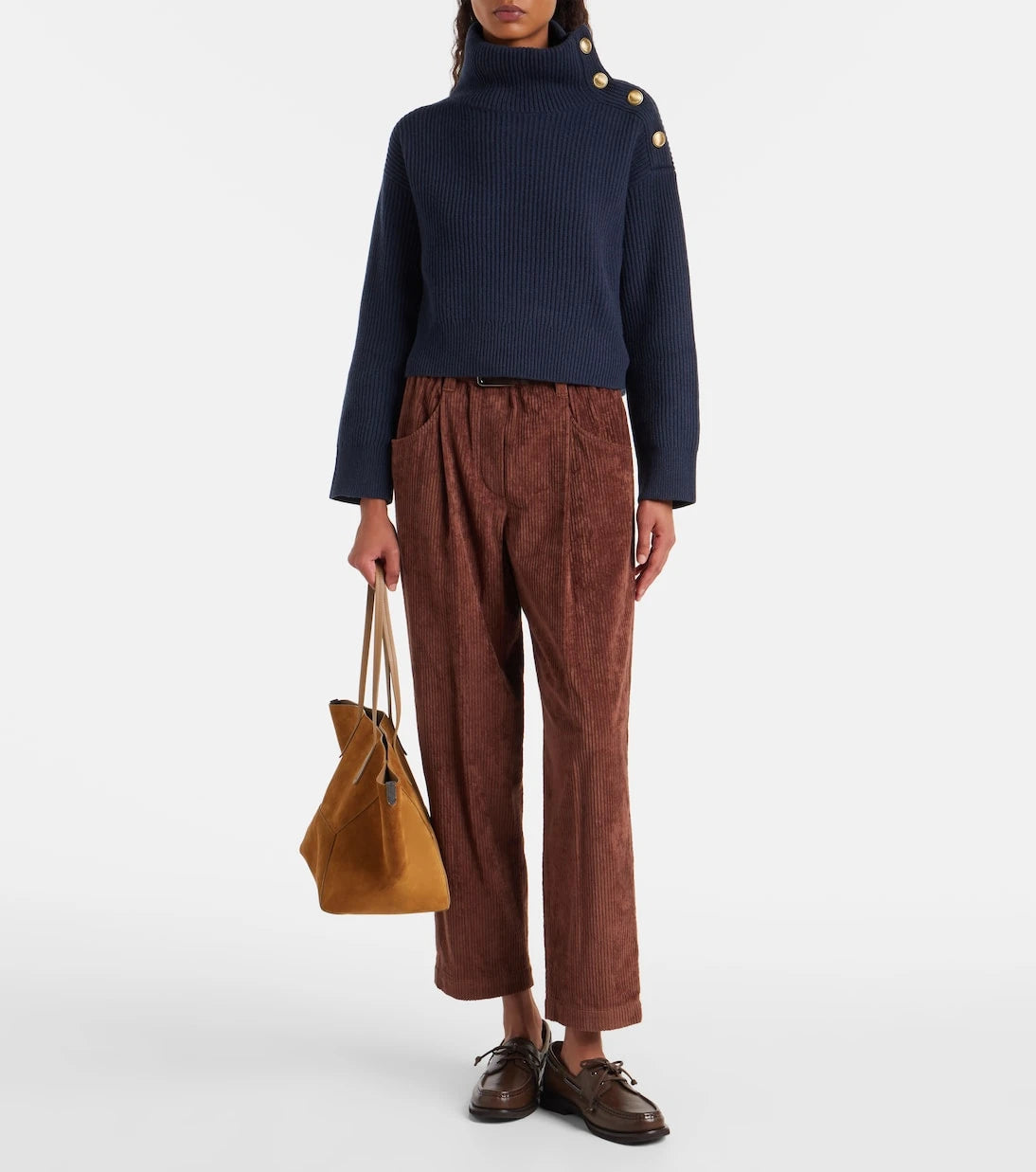 Brunello Cucinelli - Cotton corduroy wide-leg pants