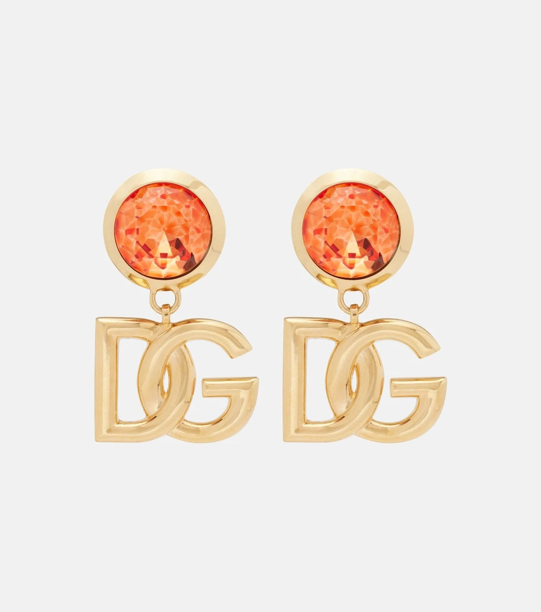 Dolce&Gabbana - DG embellished clip-on earrings