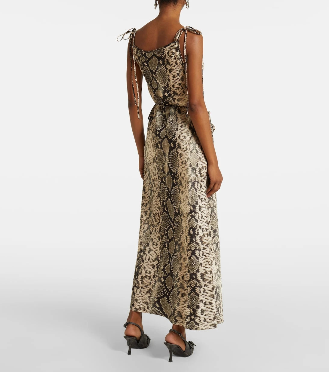 Acne Studios - Dayla snake-print satin midi dress