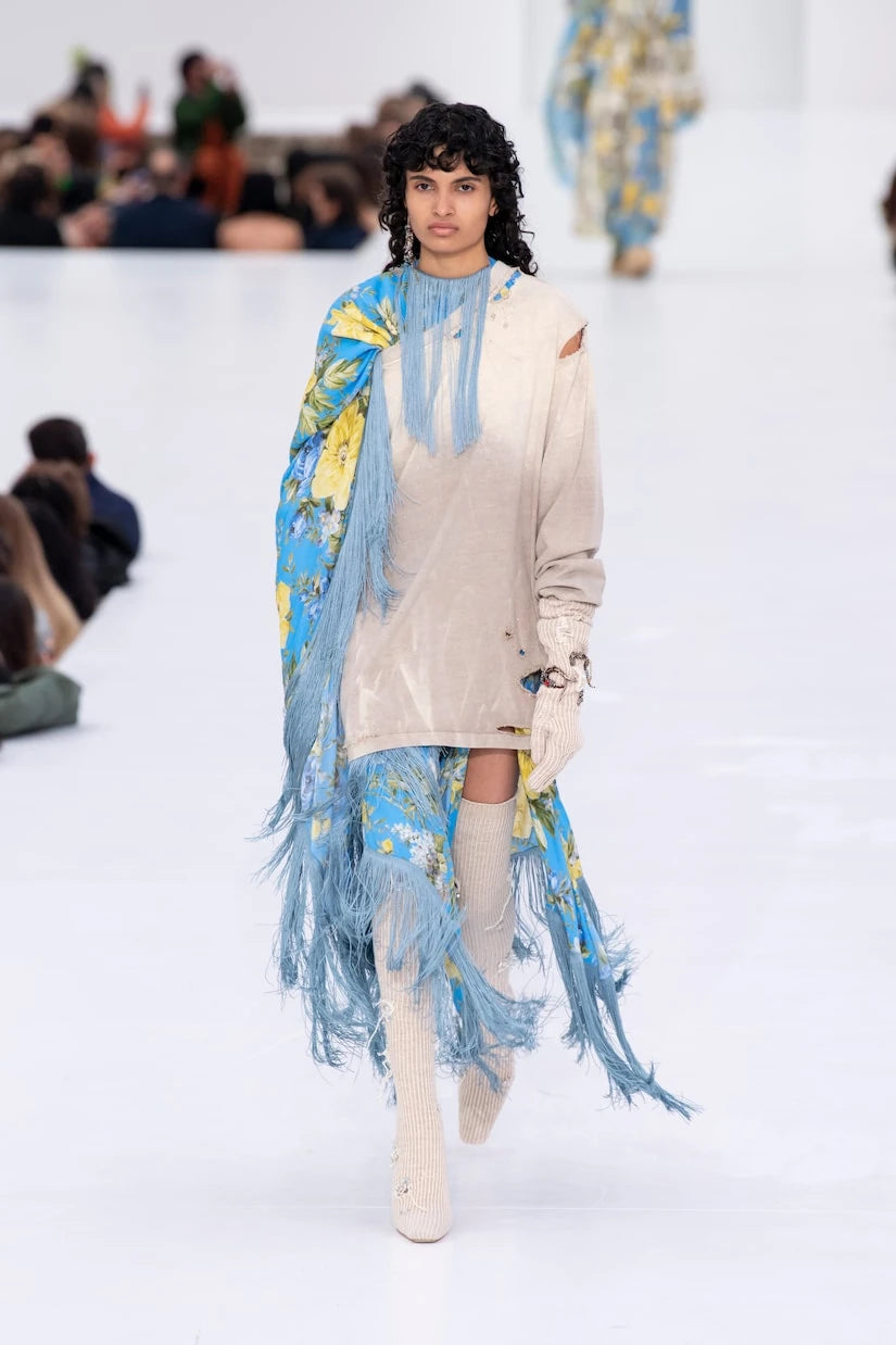 Acne Studios - فستان زهري مهدّب