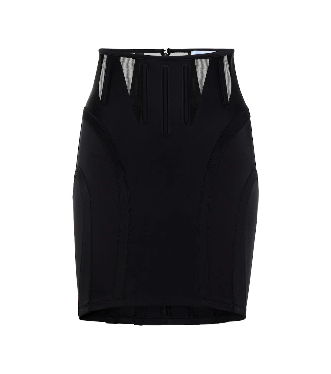 Mugler - Mesh-panel cutout miniskirt