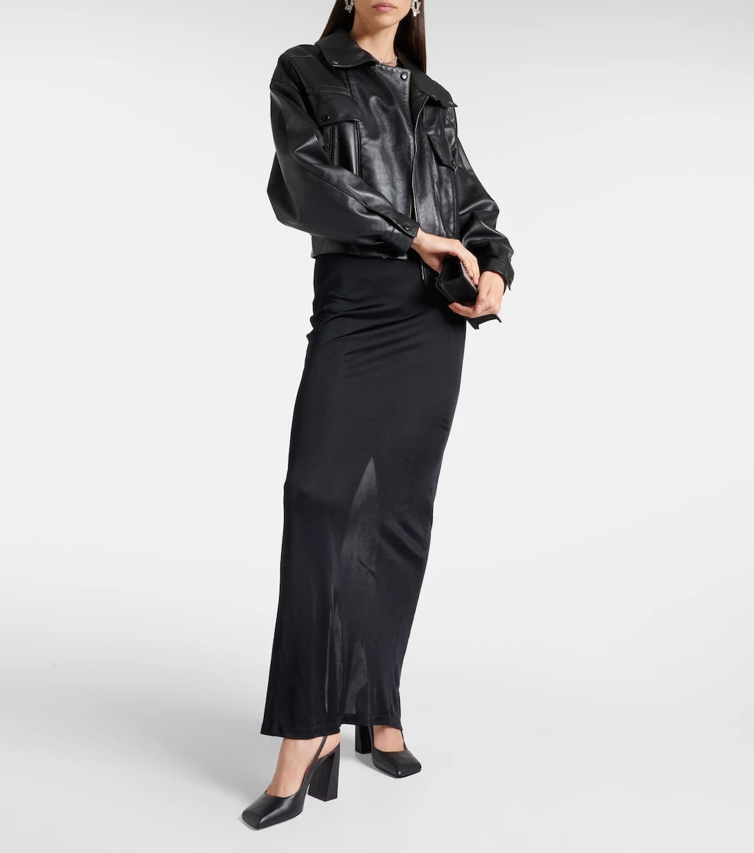 Amina Muaddi - Charlotte 95 leather slingback pumps