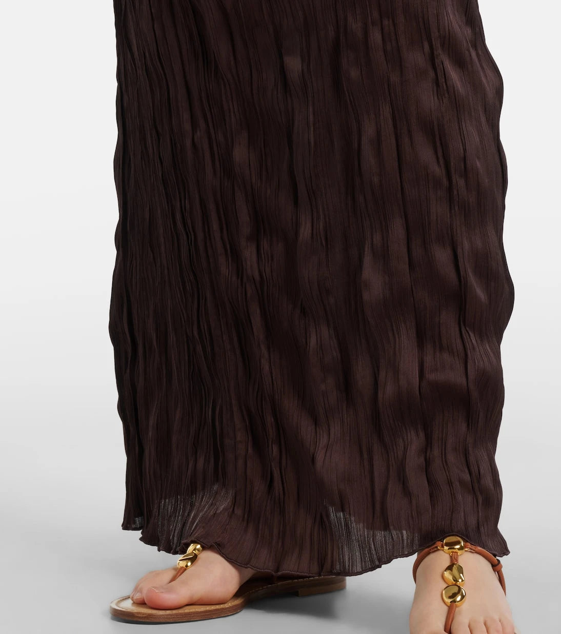 Staud - Akari plissé halterneck maxi dress