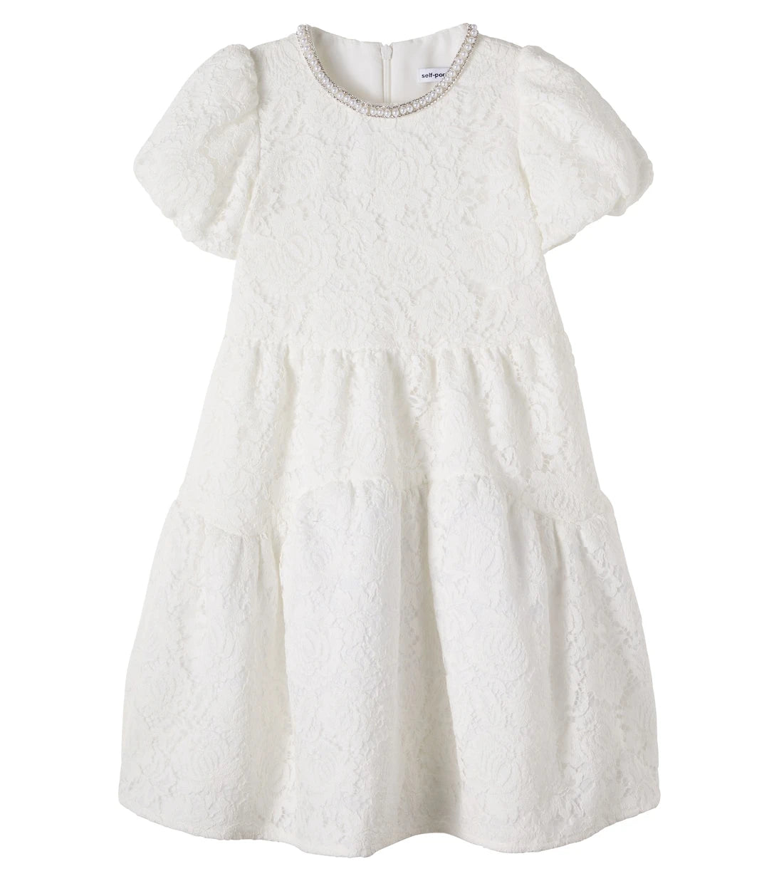Self-Portrait Kids - Embellished lace dress