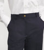 Wool-Blend Straight Leg Trousers NAVY BLUE