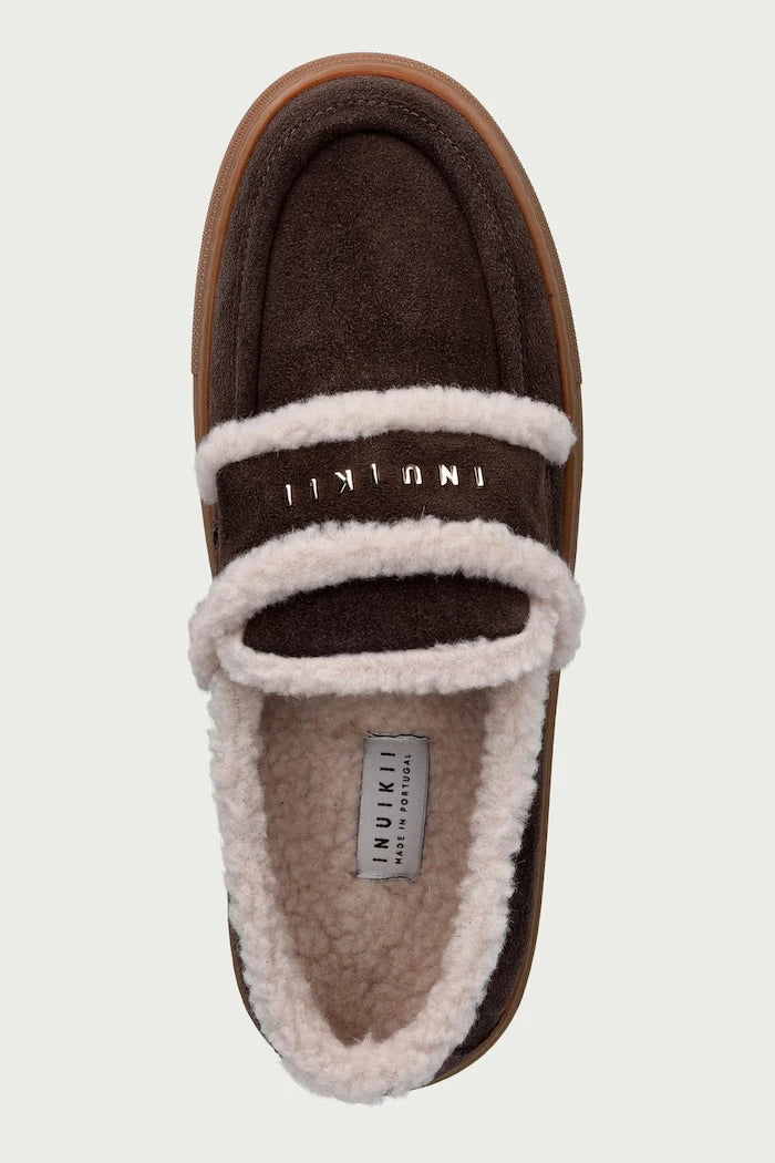 Inuikii süet Shearling Loafer mokasenler