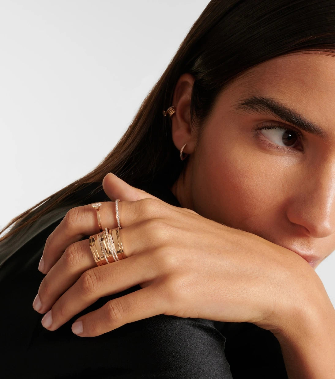Repossi - Antifer 18kt rose gold ring with diamonds