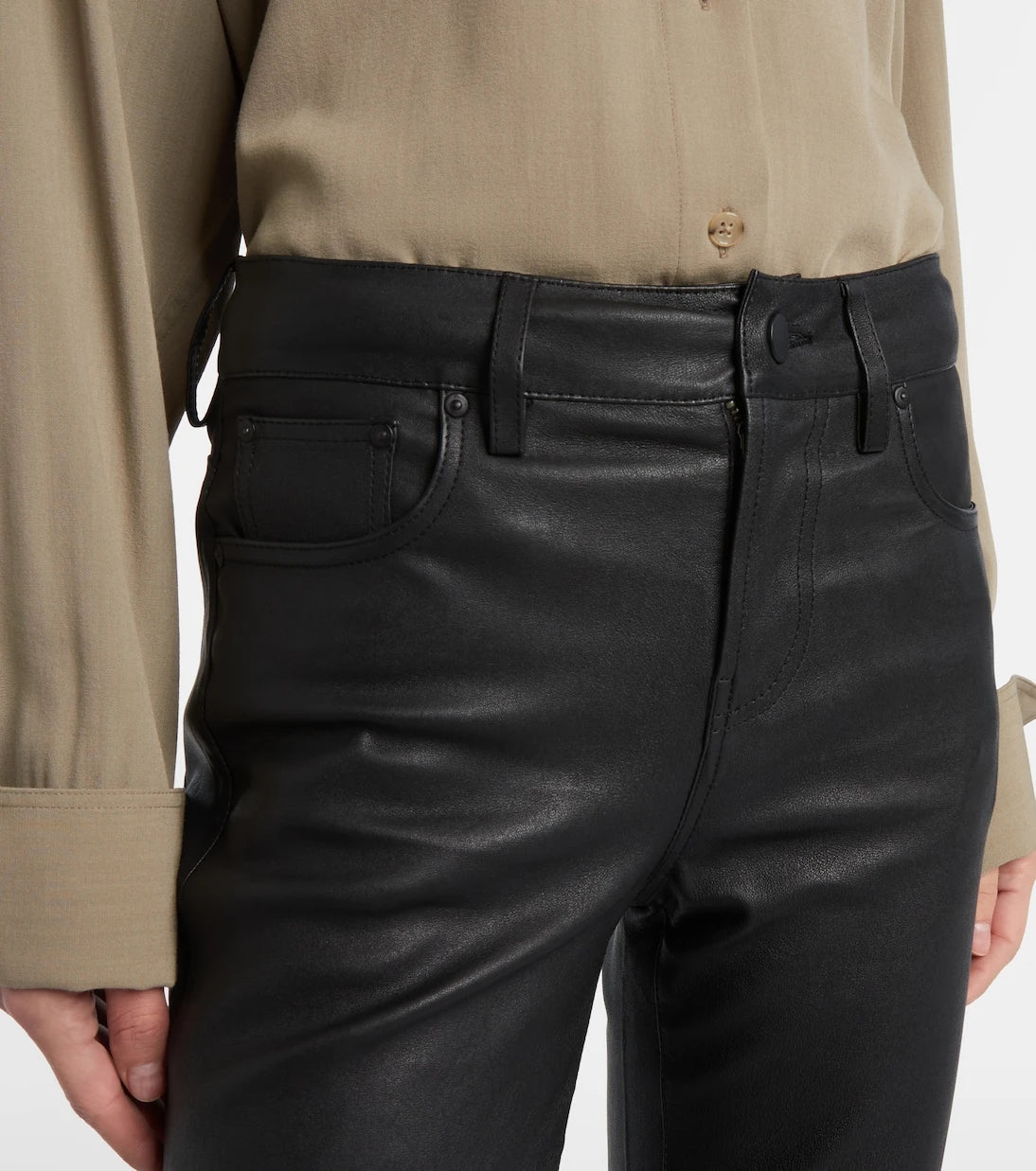 AG Jeans - Sophie leather bootcut pants
