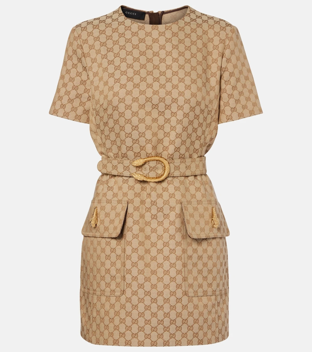 Gucci - GG Canvas belted minidress