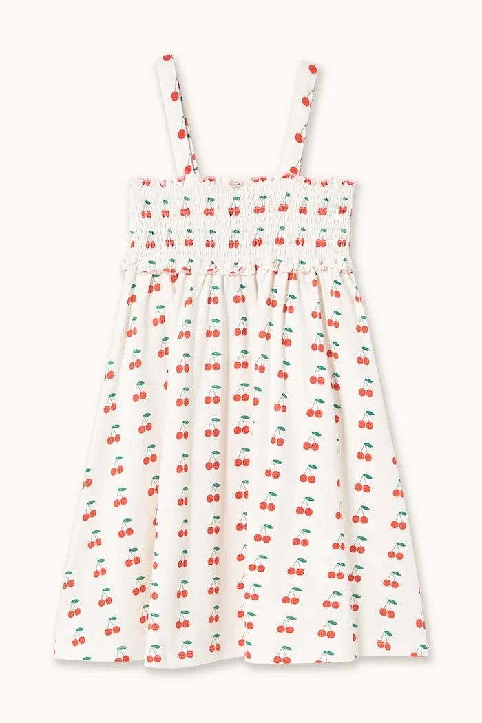 Детска памучна рокля Tinycottons CHERRIES STRAP DRESS