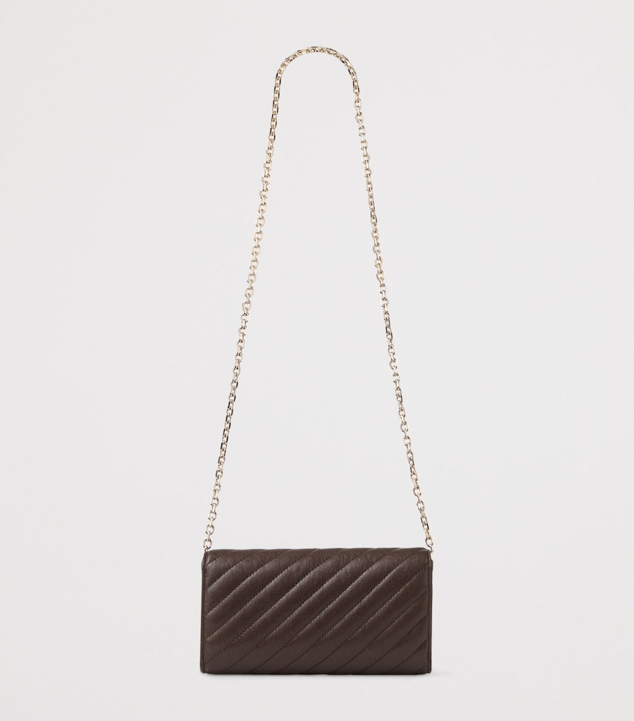 Jimmy Choo Brown Curve Wallet on Chain