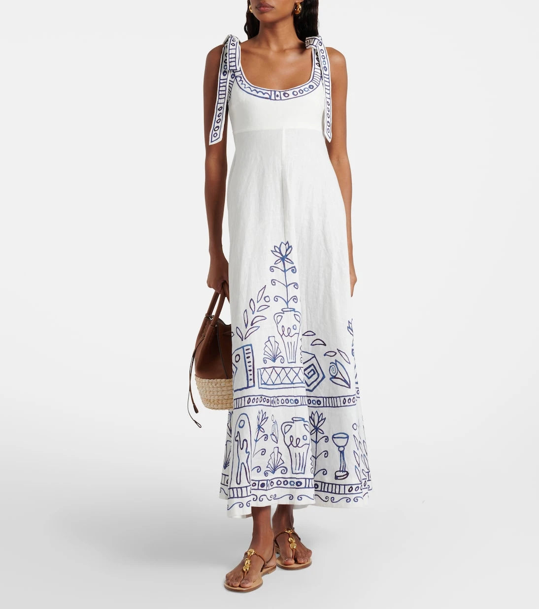 Alémais - x LRNCE Leela printed linen maxi dress