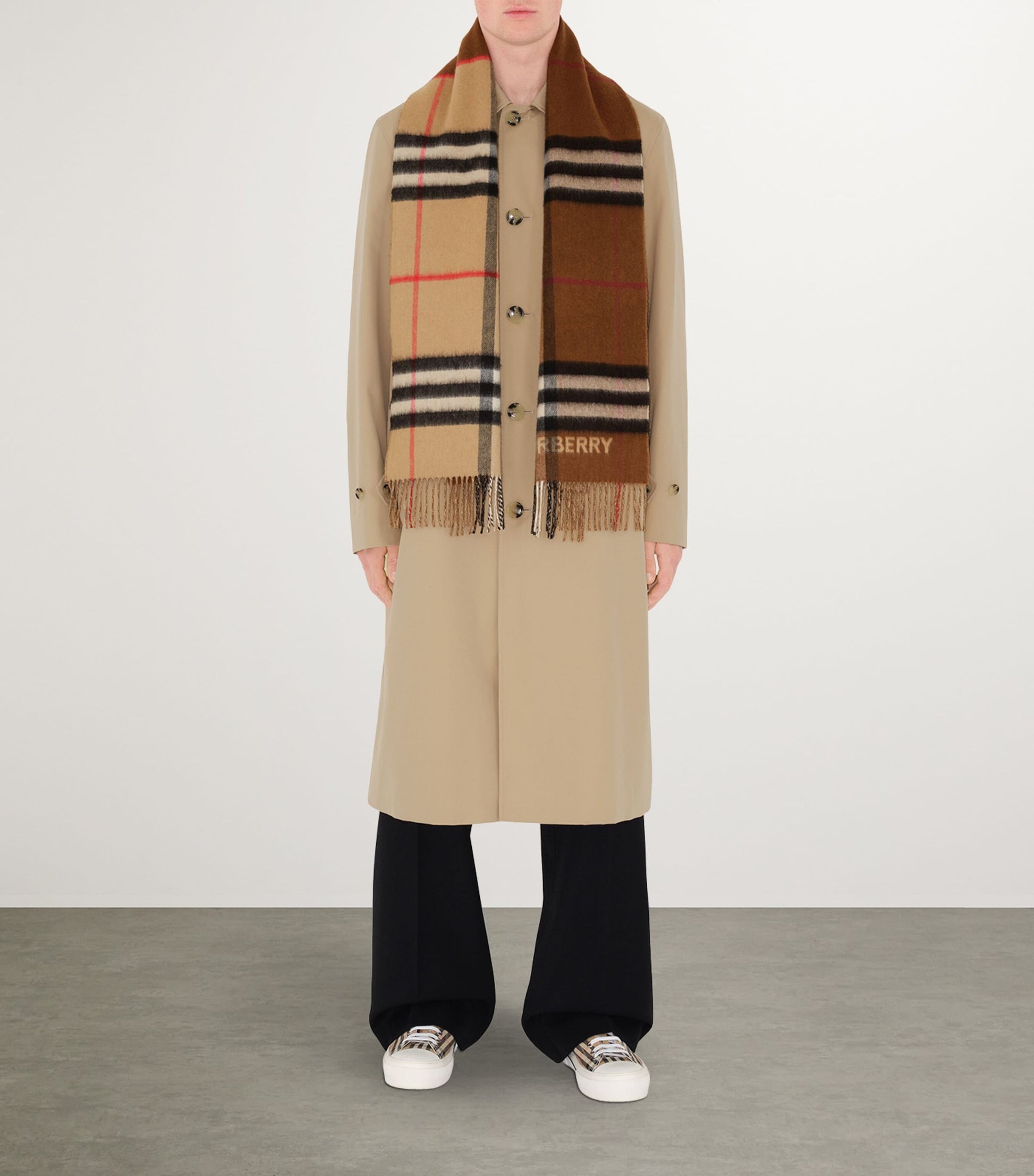 Burberry Cashmere Contrast Check Scarf