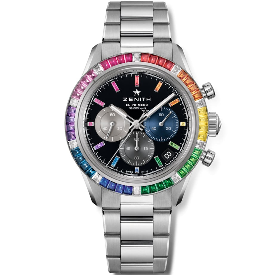 Zenith White Gold, Diamond and Sapphire Chronomaster Sport Watch 41mm