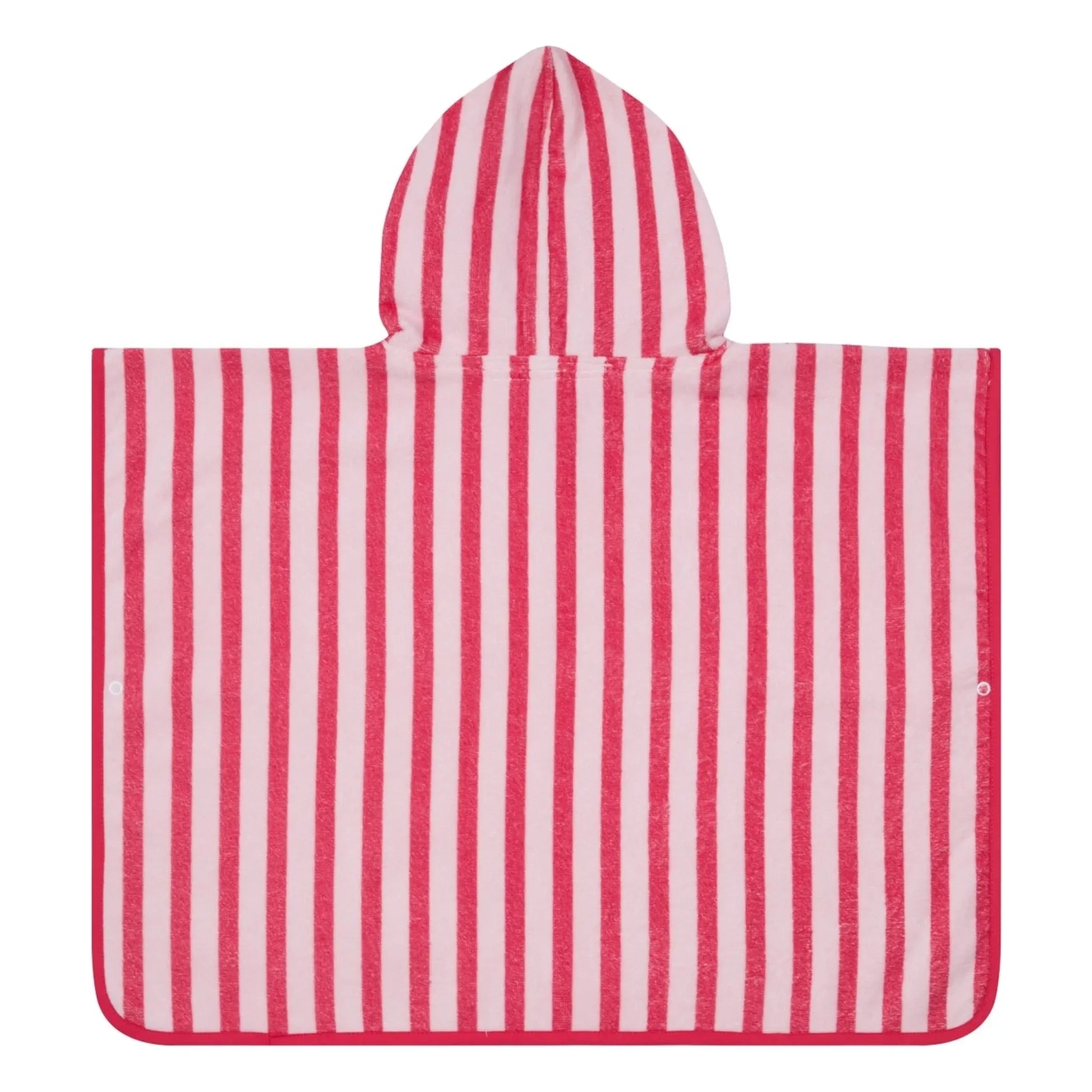 Jera Mini - Striped Towelling Bath Poncho | Pink