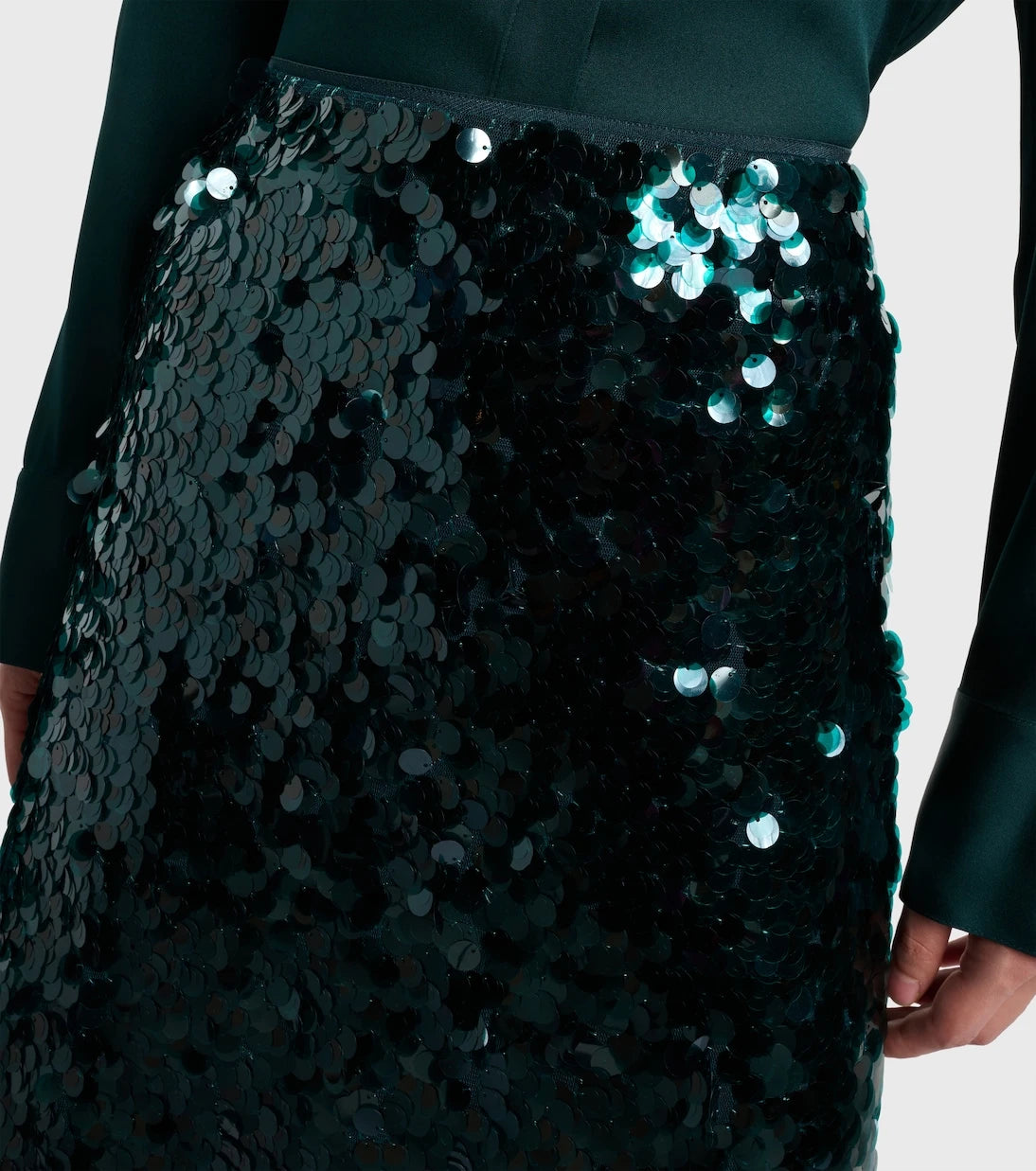 Vince - Lucite sequined midi skirt