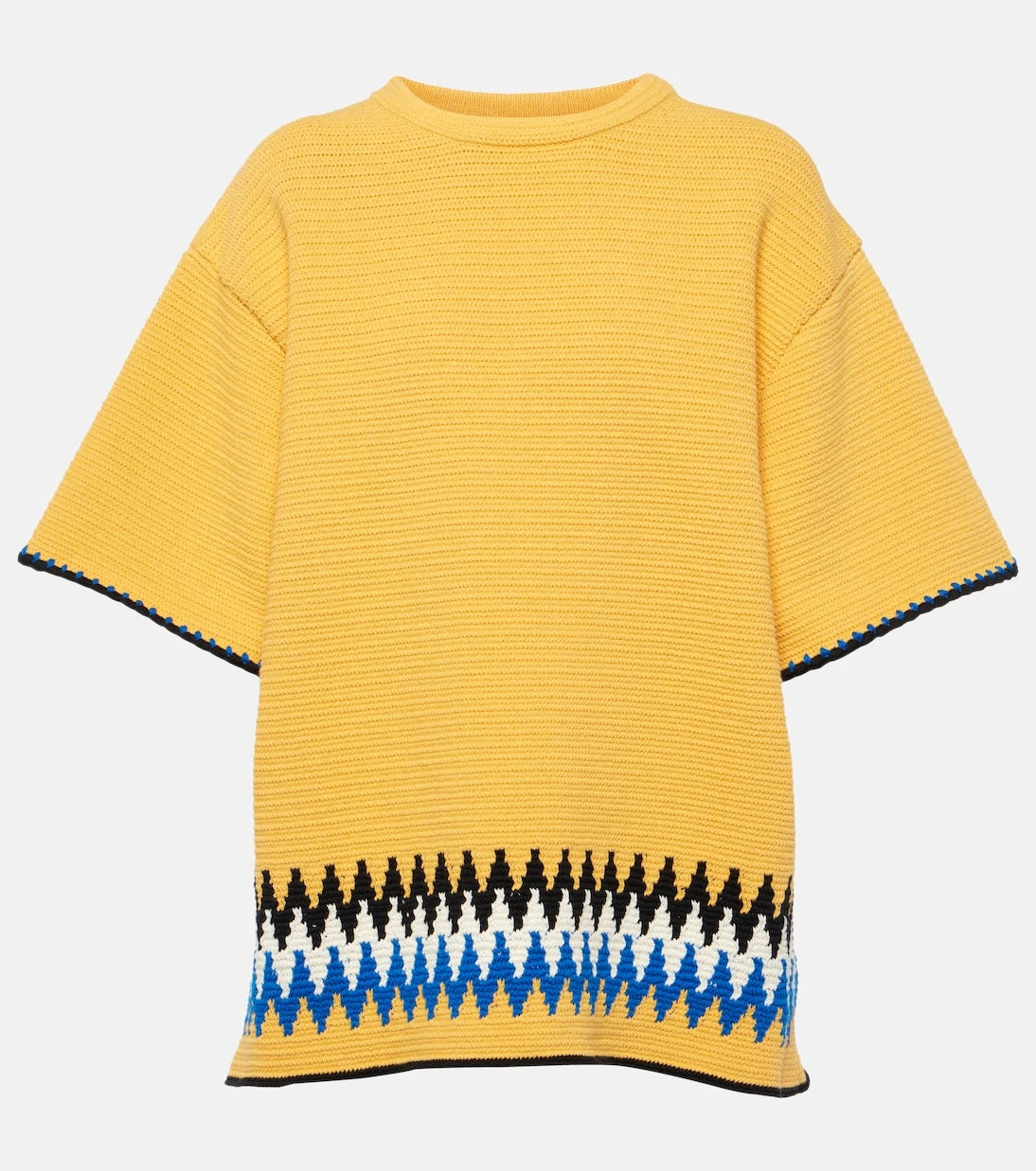 Jil Sander - Jakar şeritli pamuklu jarse tişört