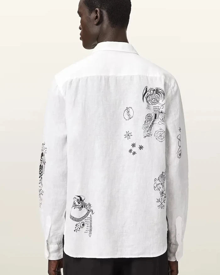 AllSaints erkek keten gömlek TERROR