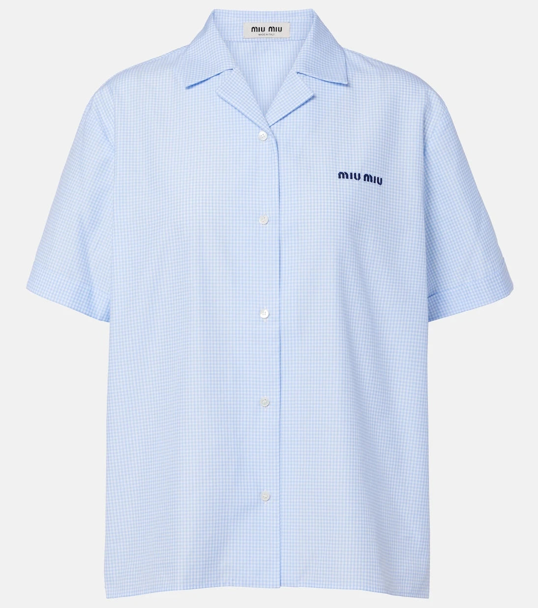 Miu Miu - Gingham cotton poplin shirt