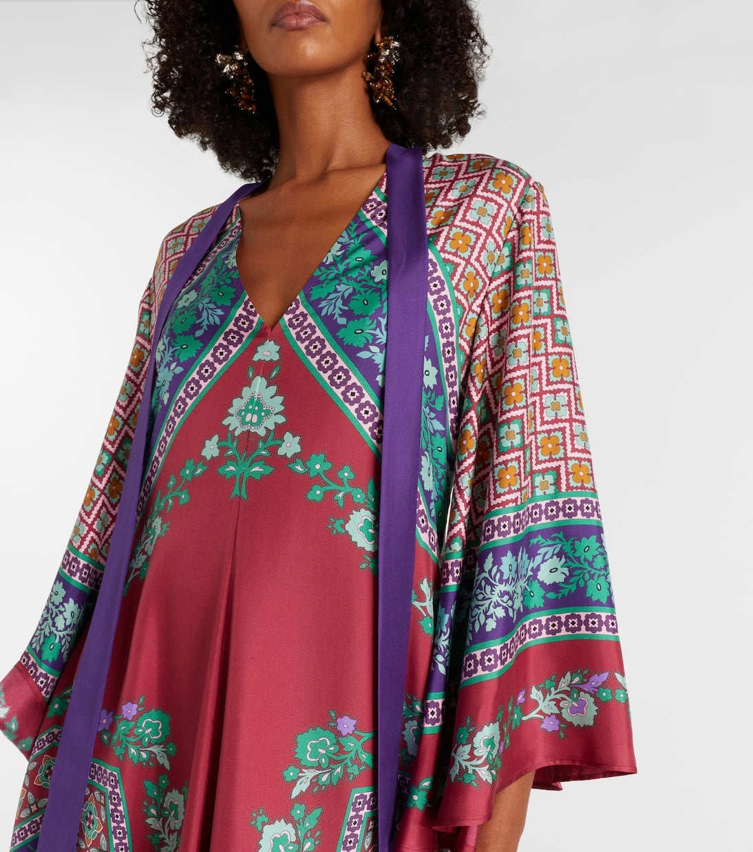 La DoubleJ - Magnifico printed silk maxi dress