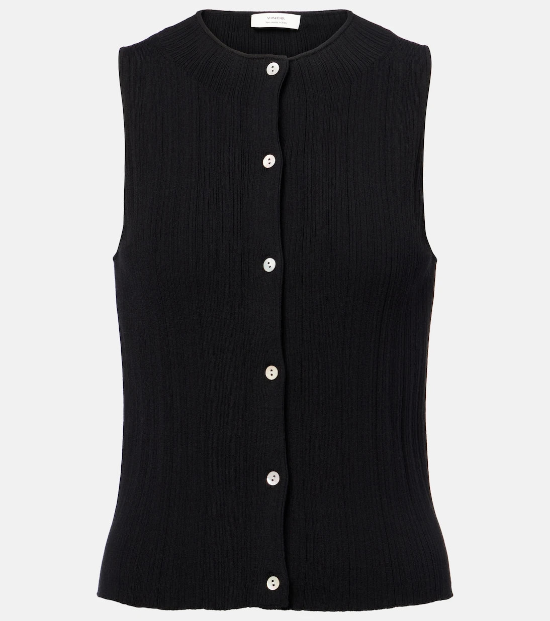 Vince - Ribbed-knit cotton top