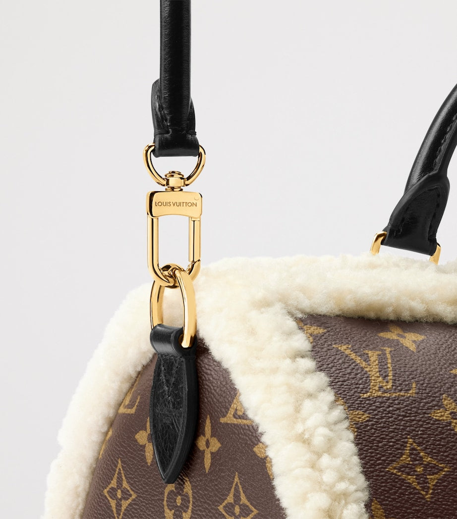 LOUIS VUITTON Canvas Speedy Soft 30 Teddy Shoulder Bag