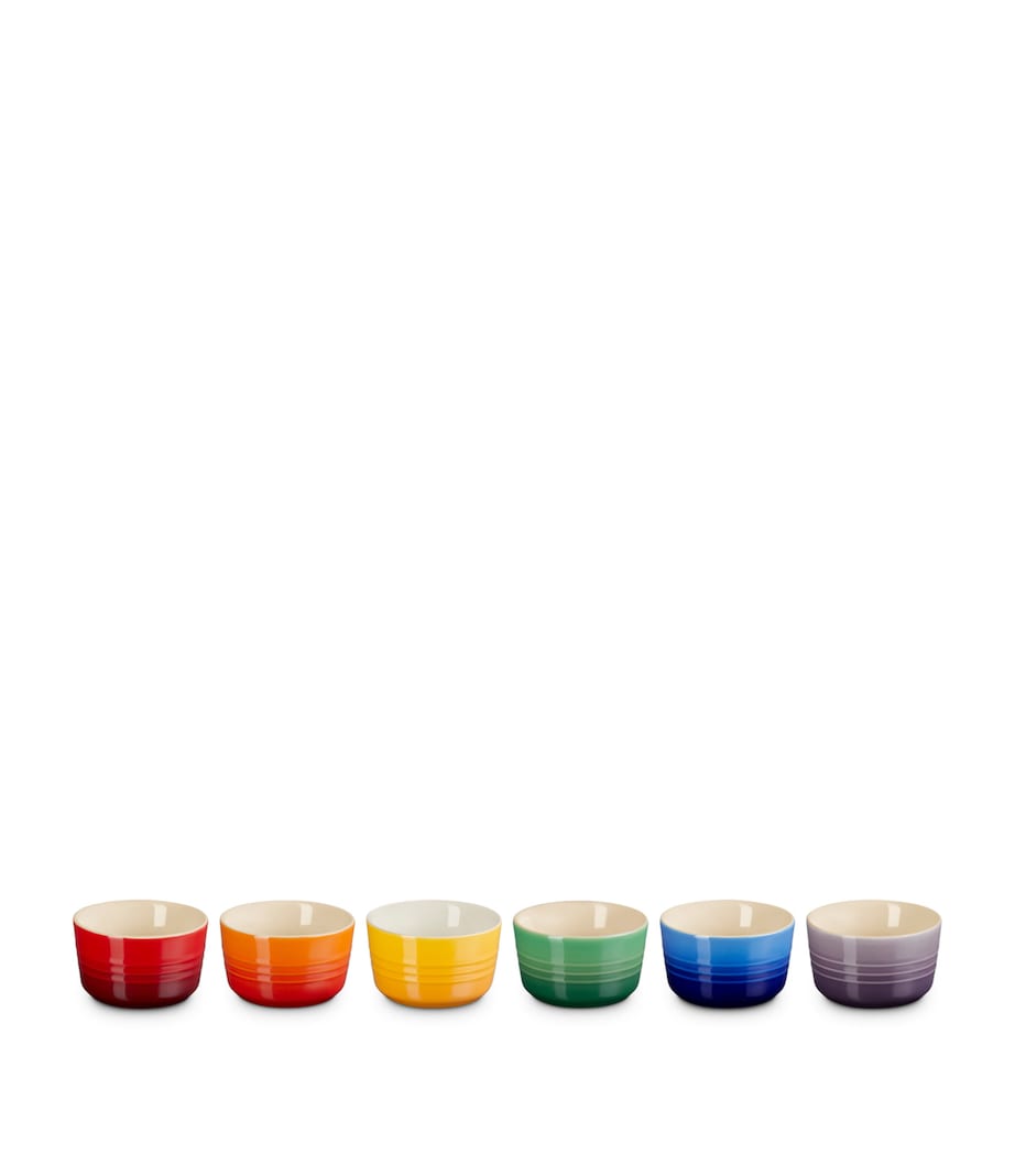 Mini Stoneware Rainbow Ramekins (Set of 6)