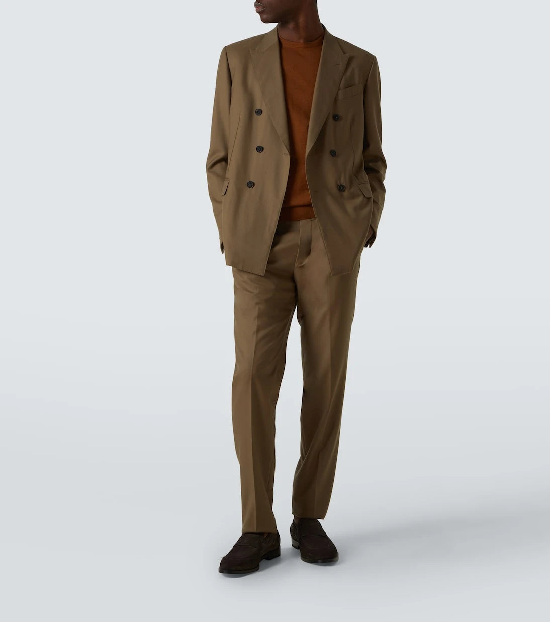 Zegna - حذاء لوفر بيني من الشمواه