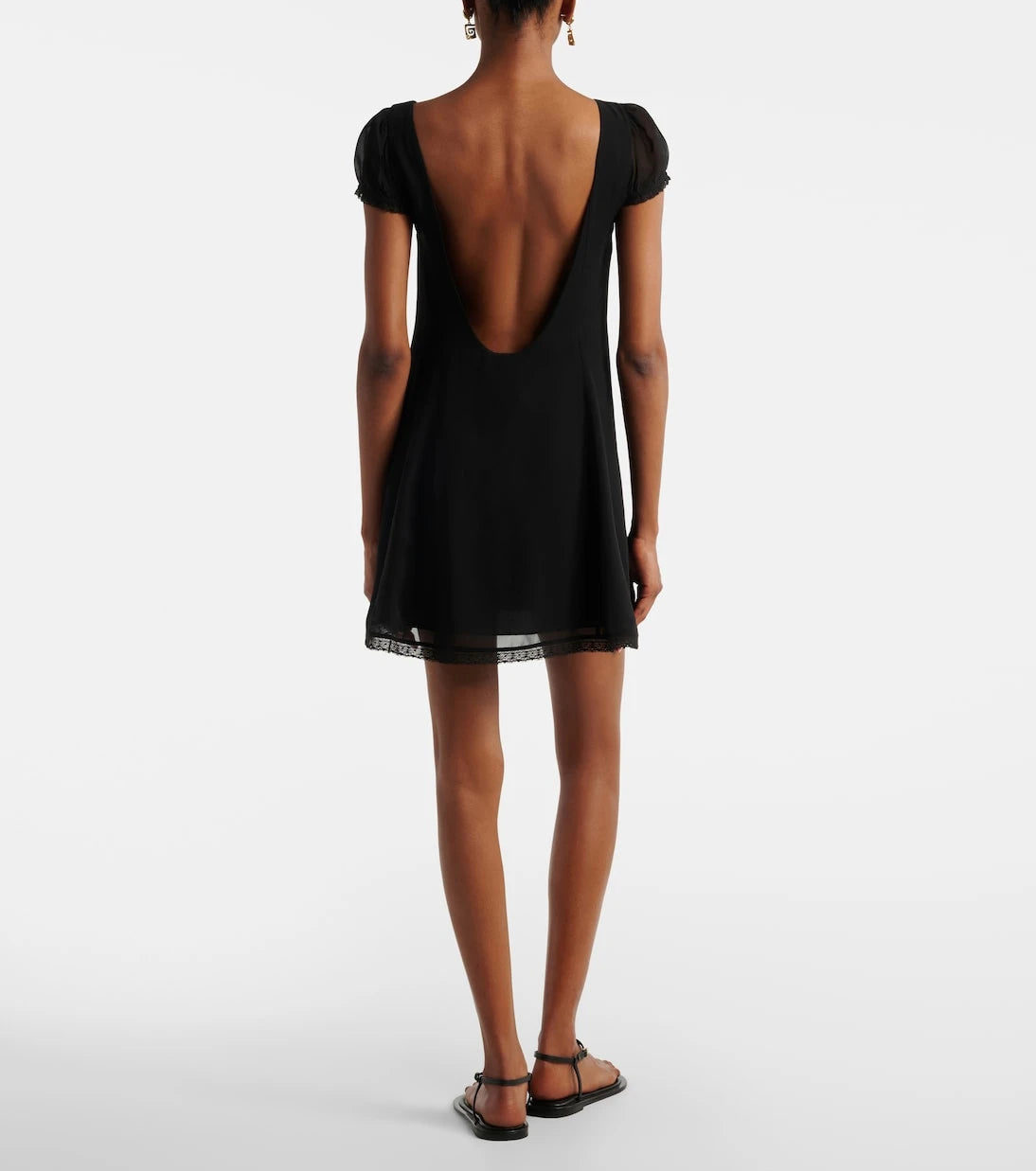 Posse - Priscilla lace-trimmed silk minidress