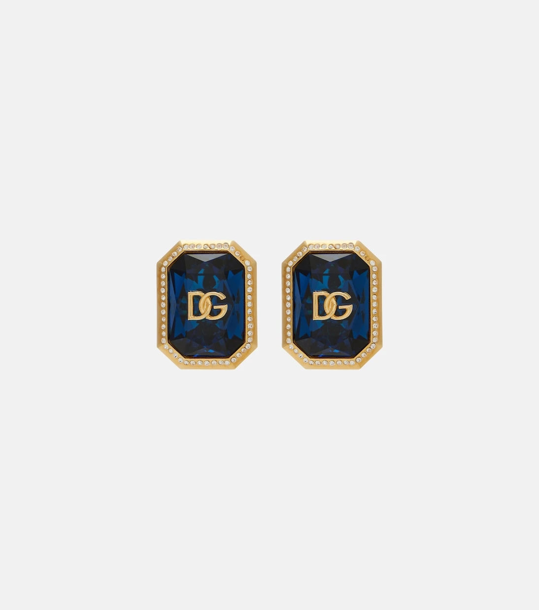 Dolce&Gabbana - DG embellished clip-on earrings