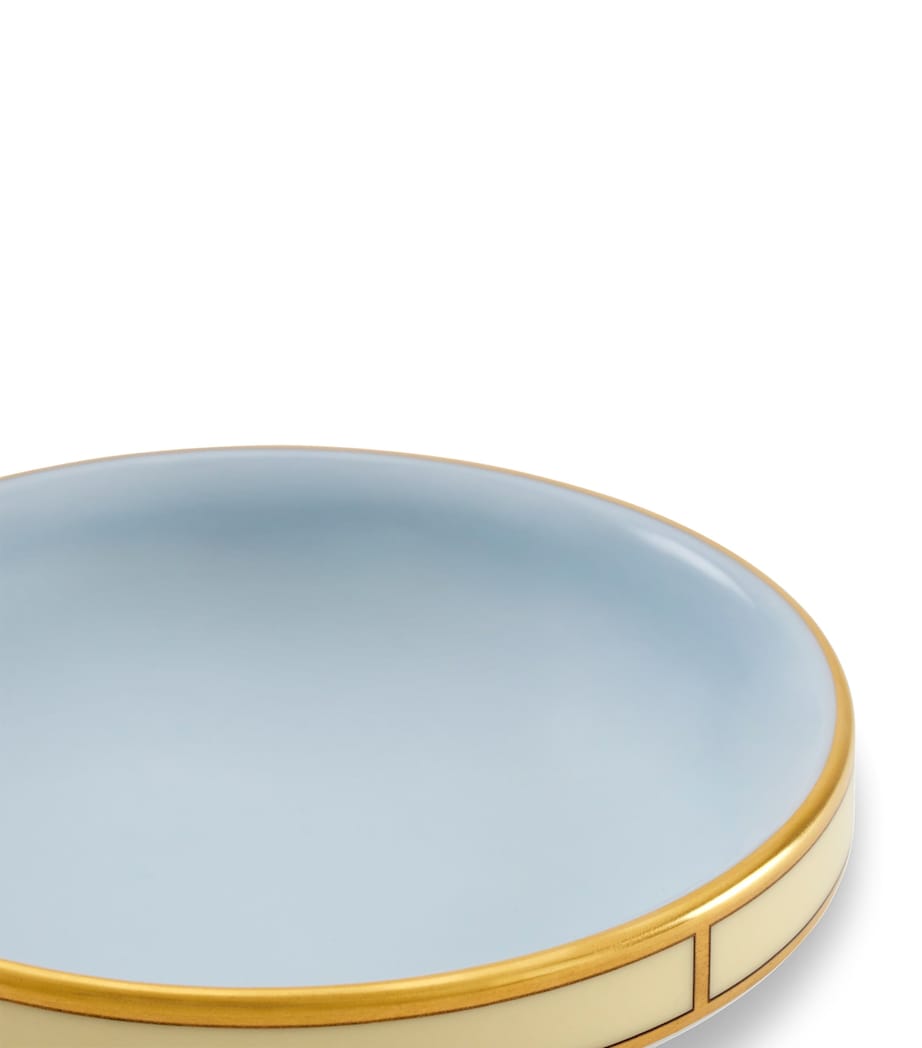 GINORI 1735 Porcelain Colonna Diva Celeste Butter Dish (10cm)