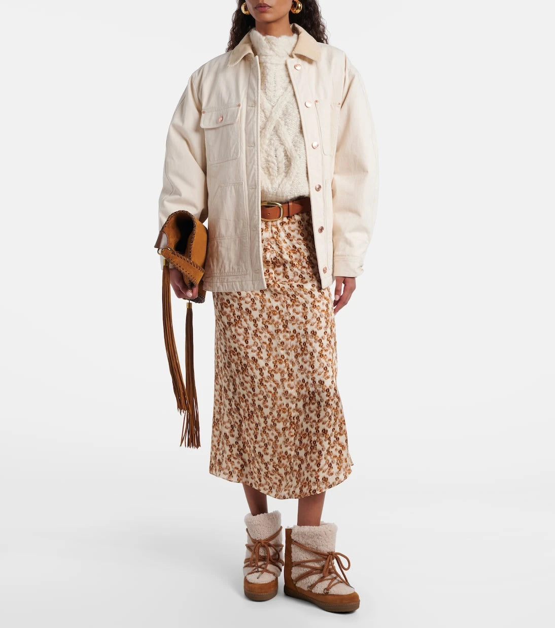 Isabel Marant - Nowles shearling and suede snow boots