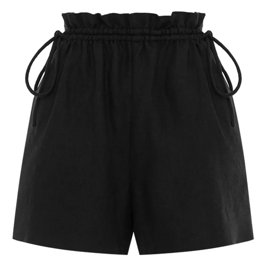 Peony - Weekend Linen Shorts | Black
