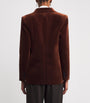 ME+EM Brown Velvet Single-Breasted Blazer