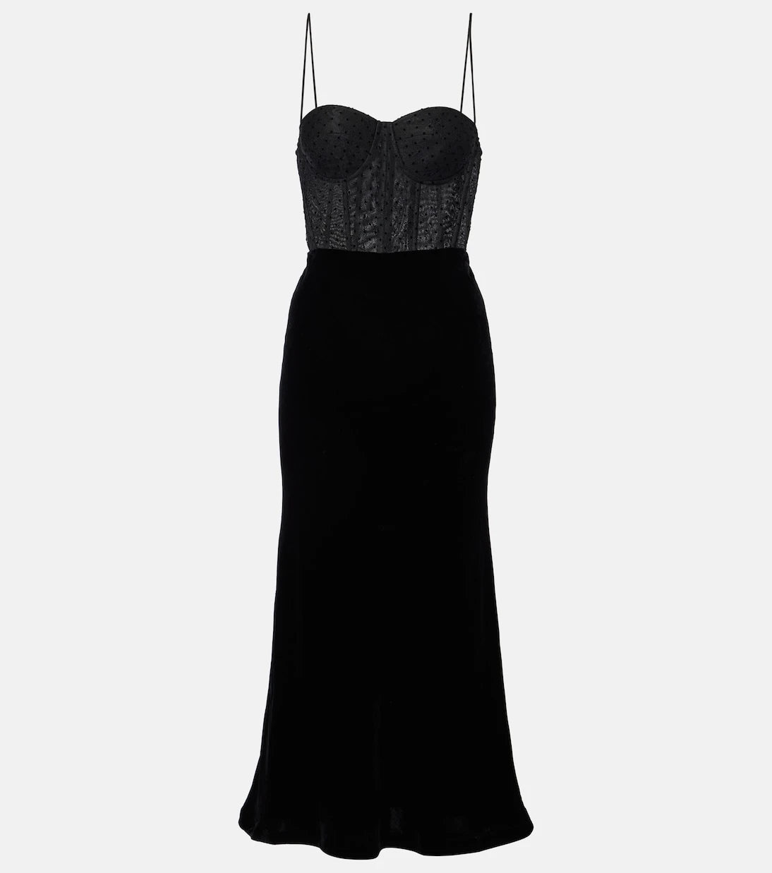 Rebecca Vallance - Ethel polka-dot bustier dress