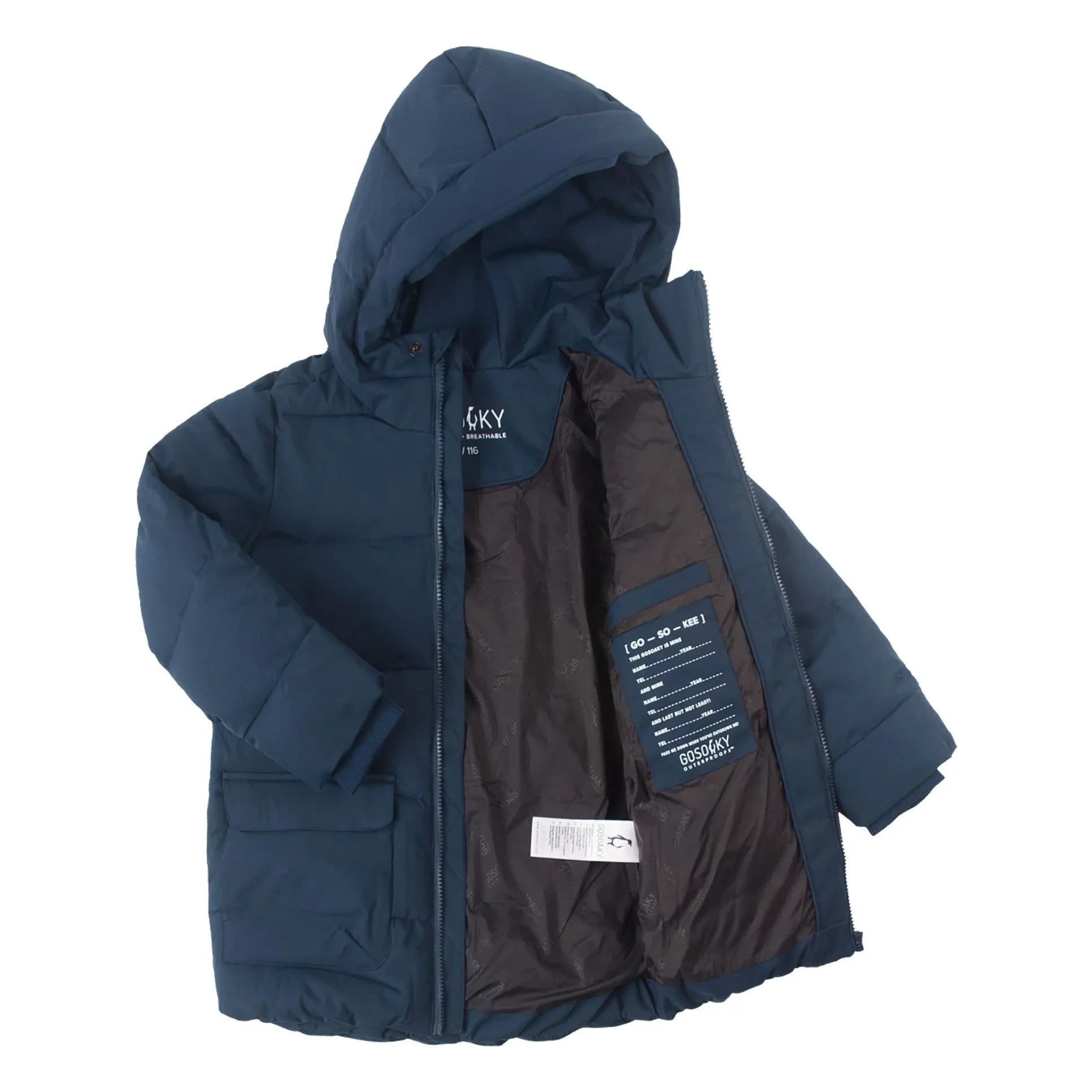 Gosoaky - Tiger Eye waterproof jacket | Navy blue