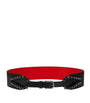 Black Cabata Embellished Leather Belt