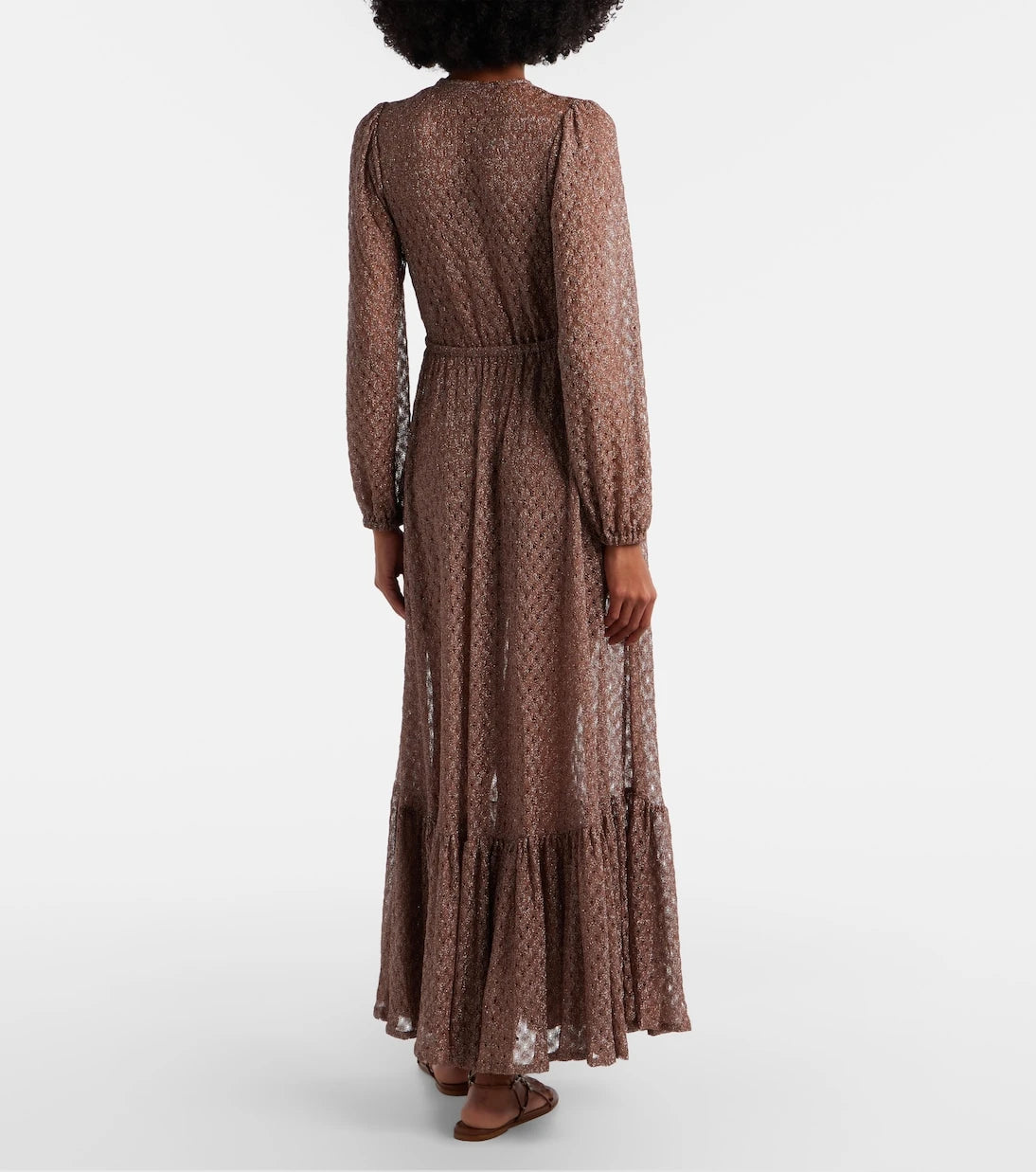 Missoni - فستان ماكسي من نسيج اللاميه المفتوح