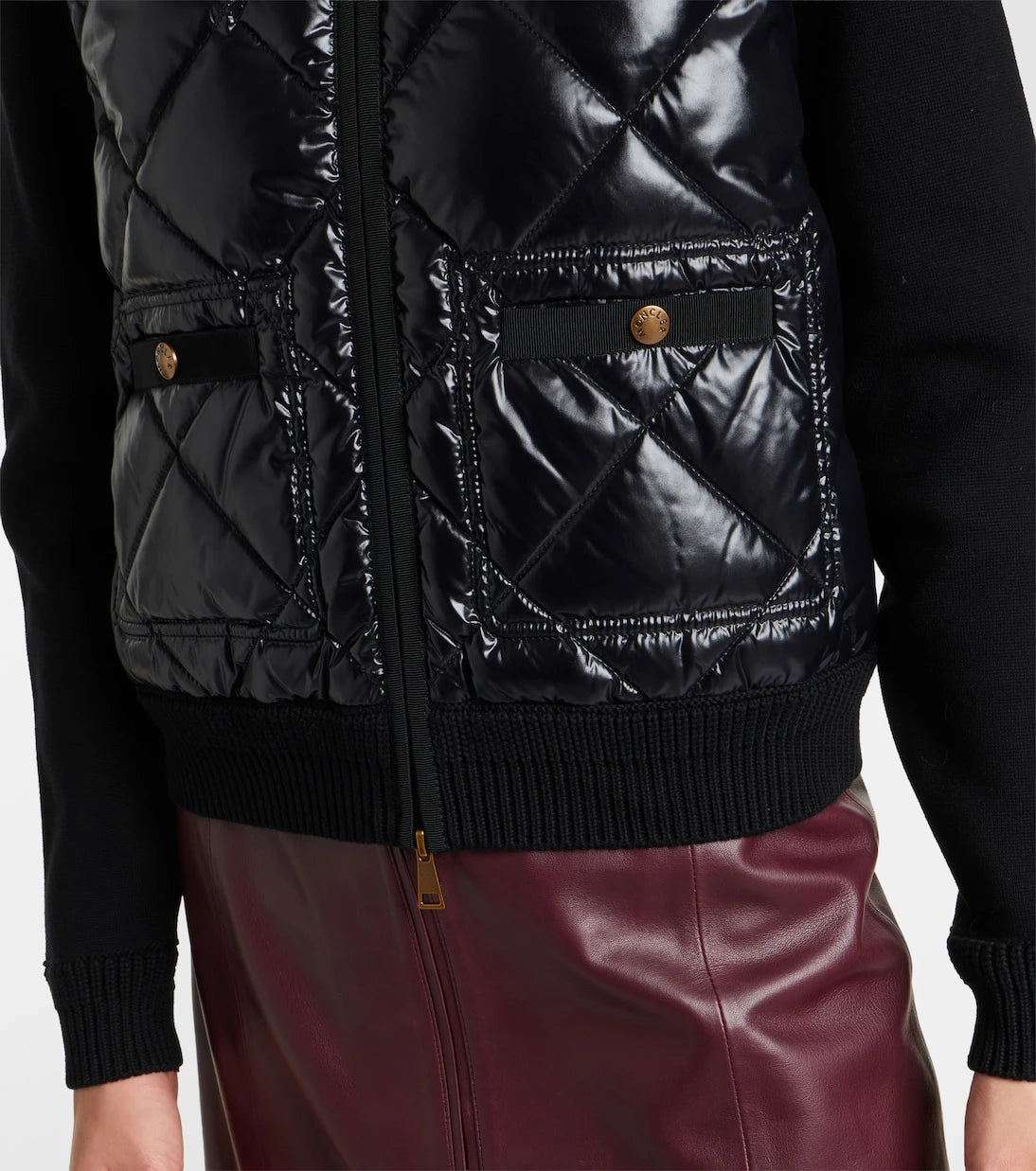 Moncler - Down-paneled cotton cardigan