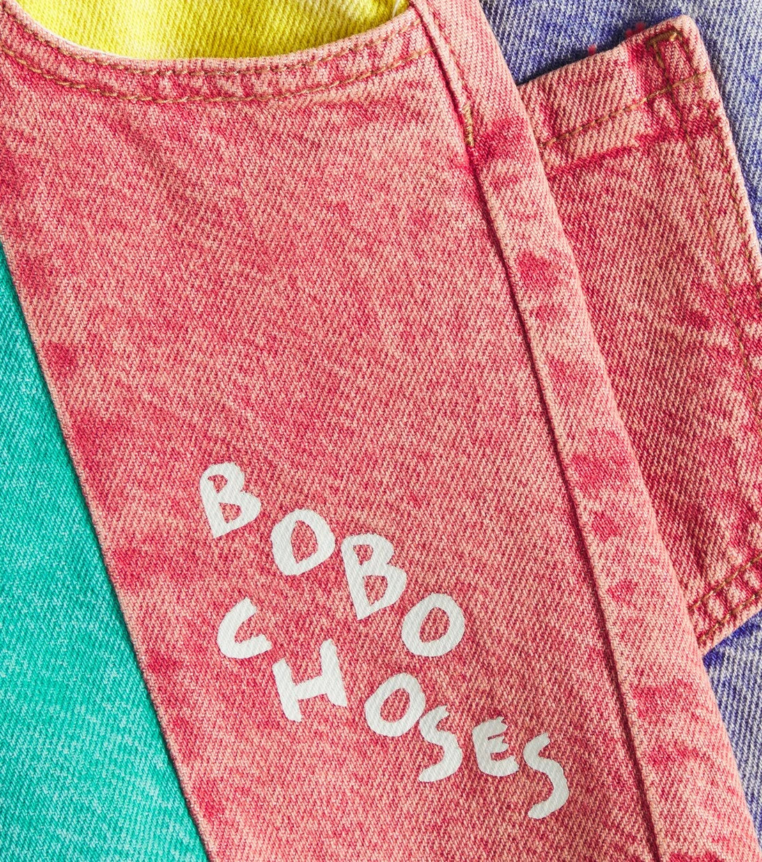 Bobo Choses - Colorblocked denim shorts