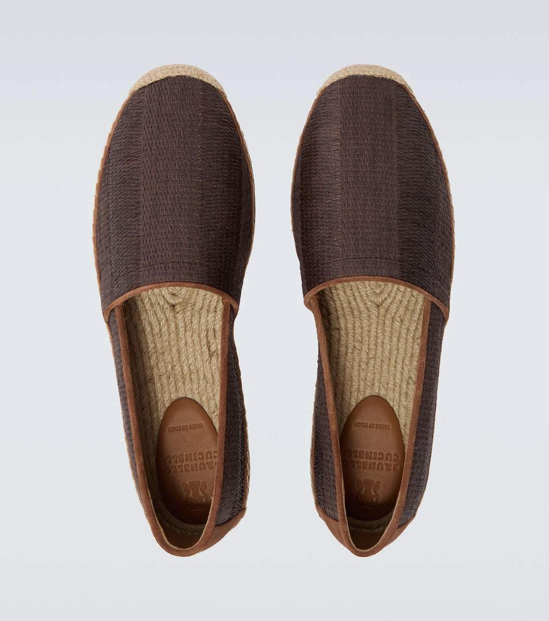 Brunello Cucinelli - Leather-trimmed espadrilles