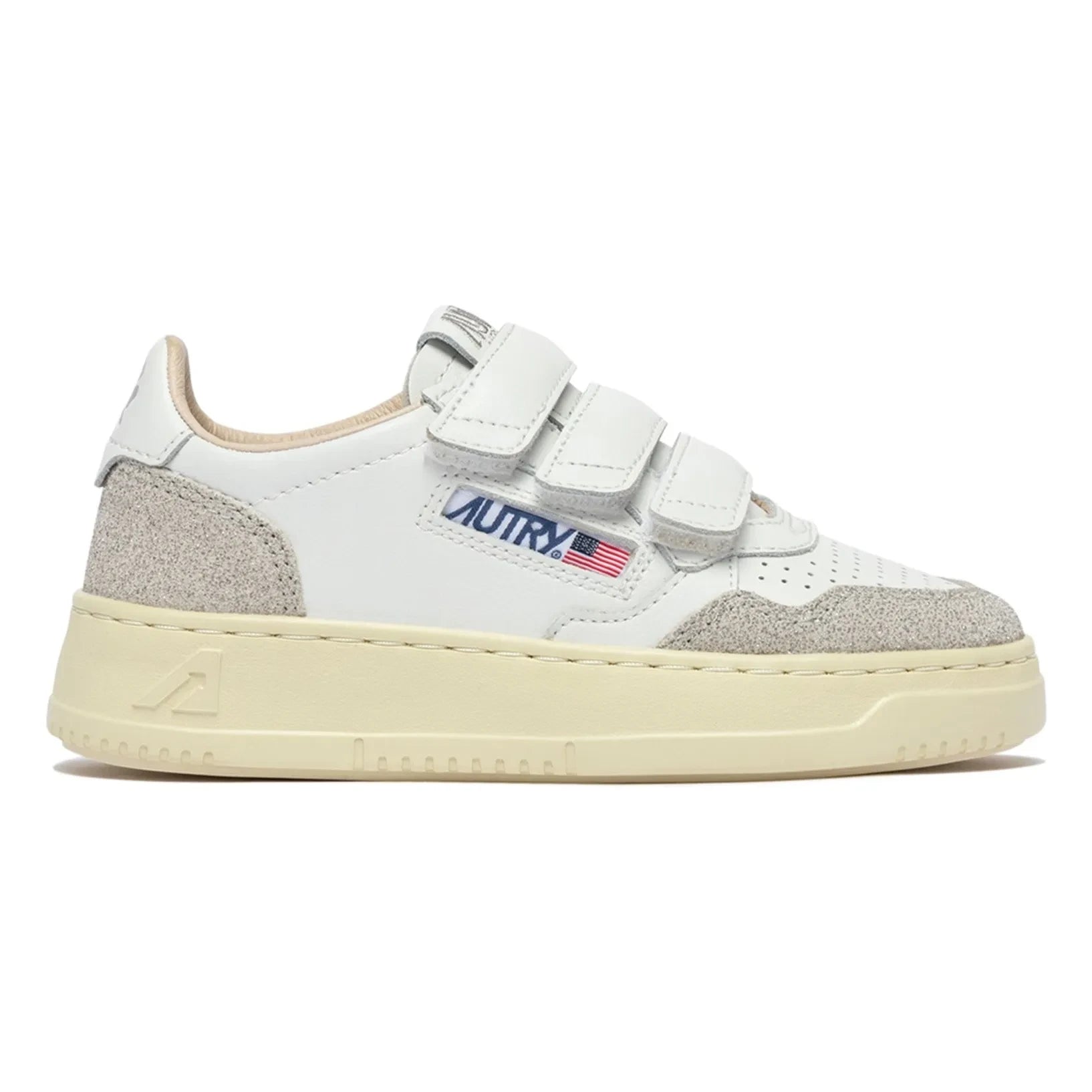 Autry - Baskets Kids Kidstripes Low Glitter Leather  | Silver