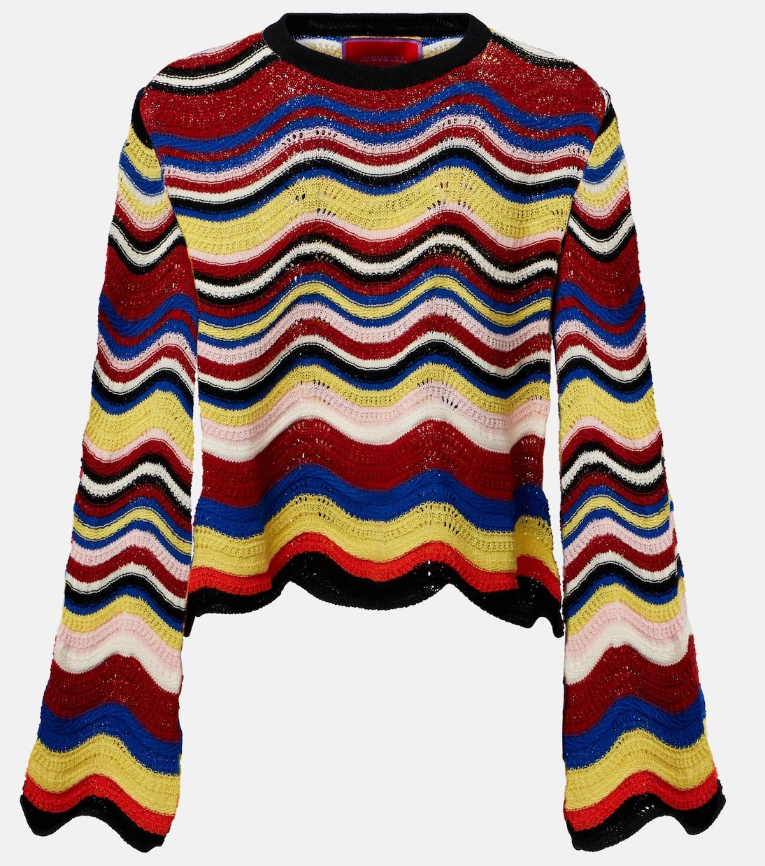 La DoubleJ - Chevron crochet cotton top