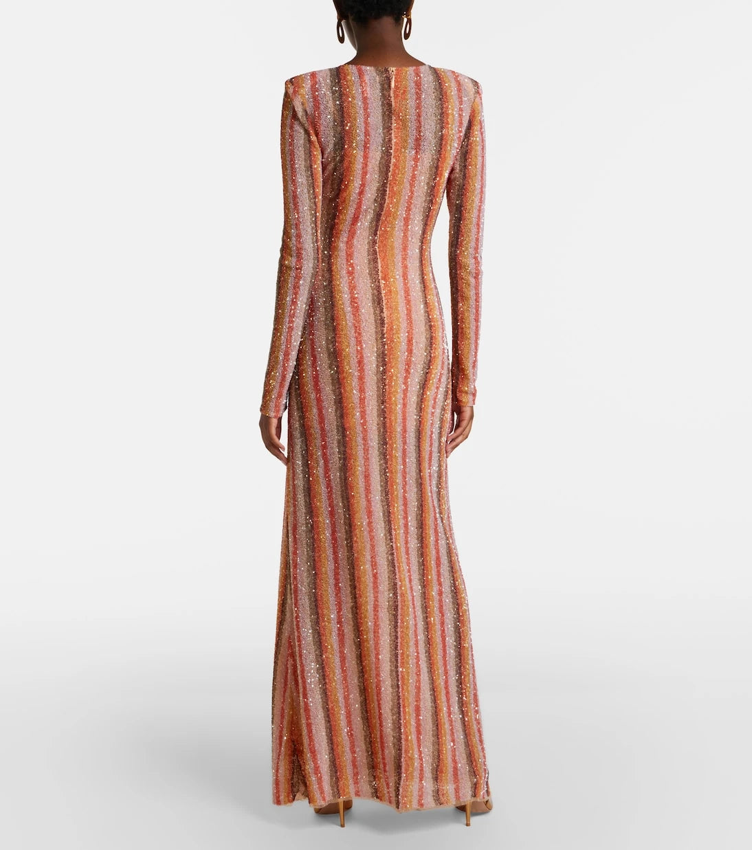 Rachel Gilbert - Isadora sequined striped gown