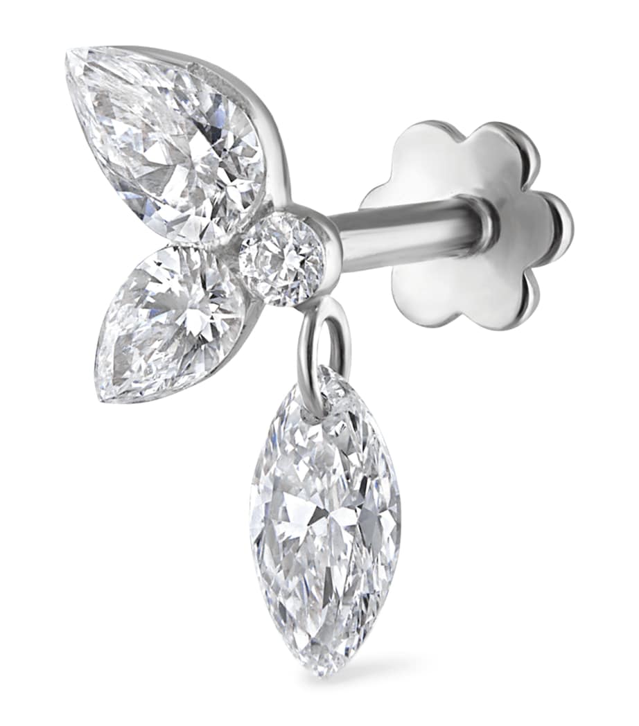 Maria Tash Grand Marquise Pear Diamond Echo Earring (Direction B, 10.5mm)