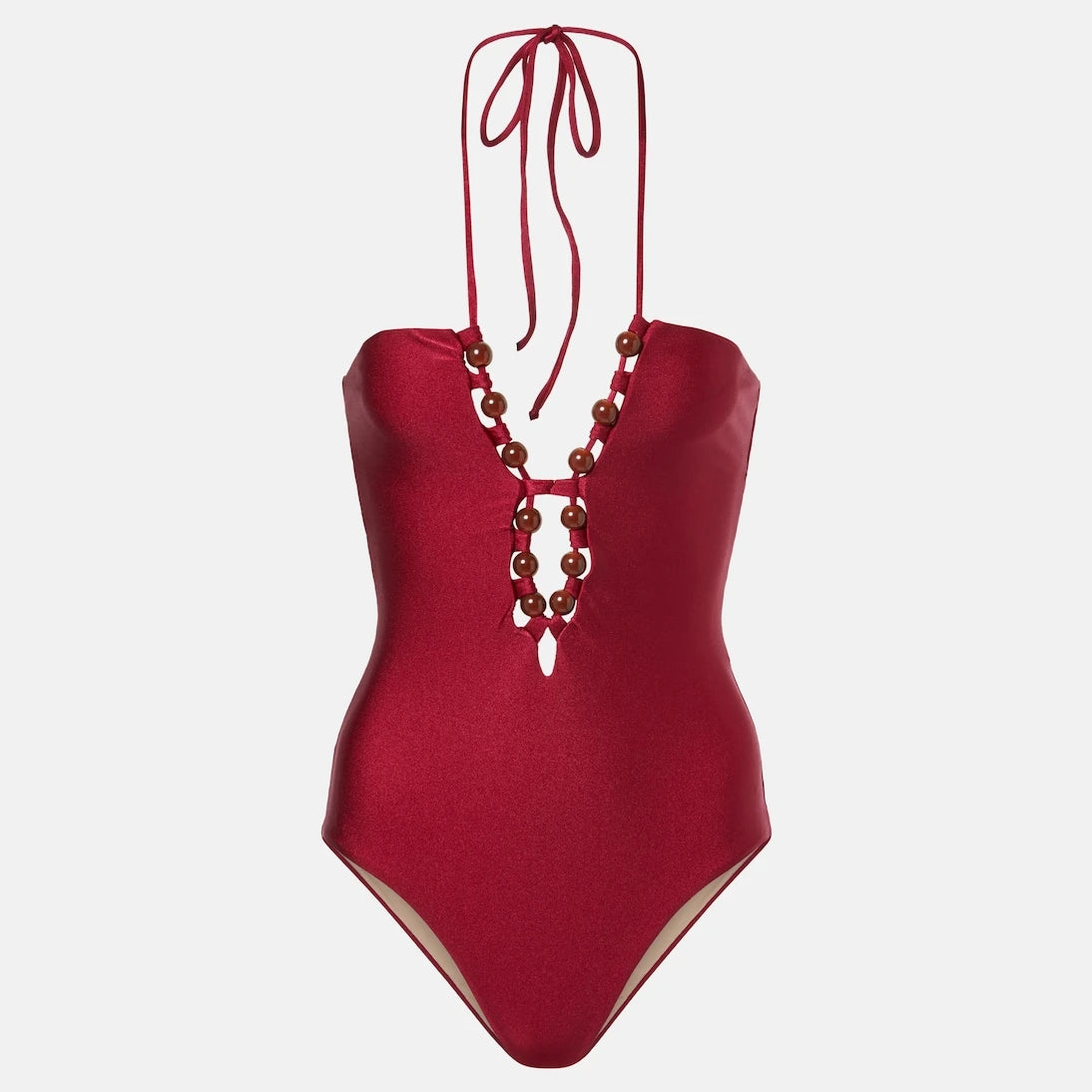 Adriana Degreas - Beaded halterneck swimsuit