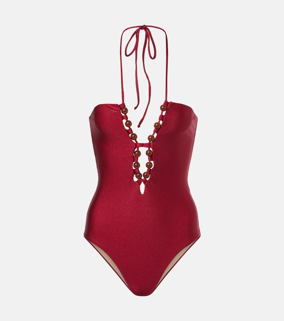 Adriana Degreas - Beaded halterneck swimsuit