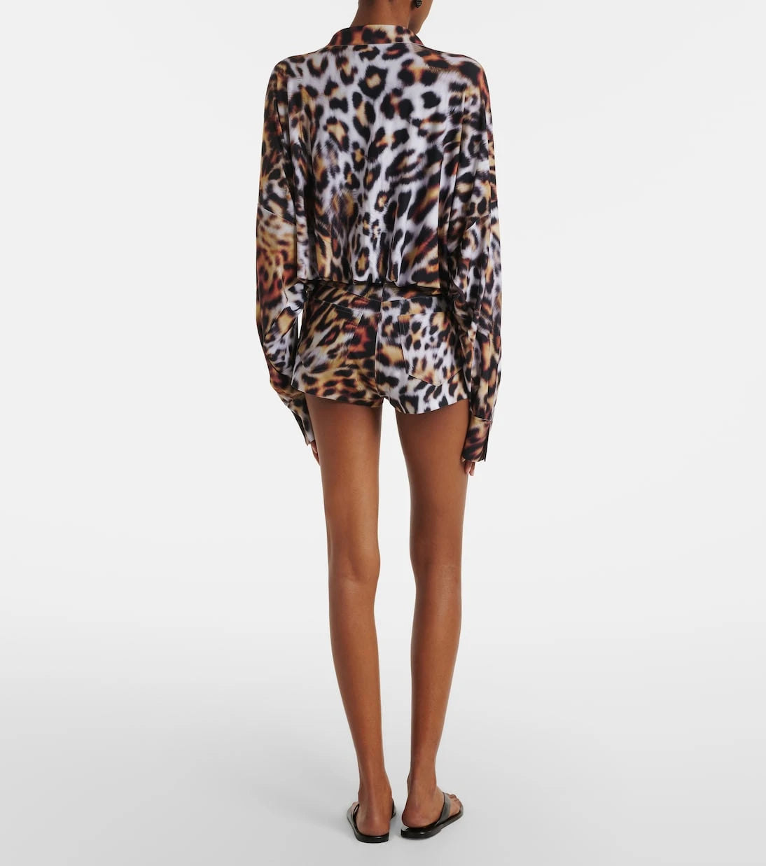 Norma Kamali - Leopard printed shorts