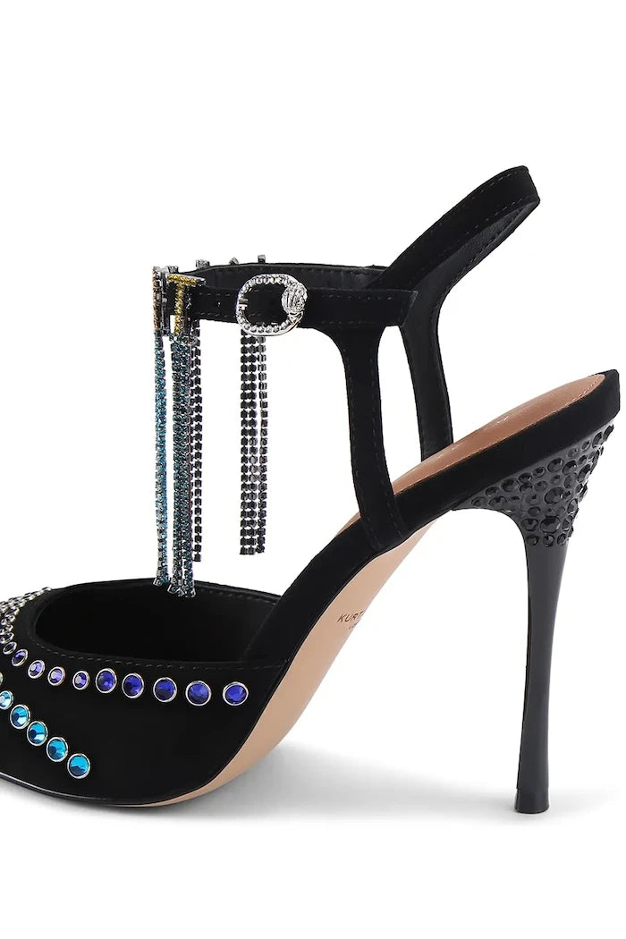 Kurt Geiger London Kurt Crystal Point İnce Topuklu Süet Ayakkabı
